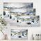 Designart - Mountain Village In Winter - Traditional Canvas Wall Art Print